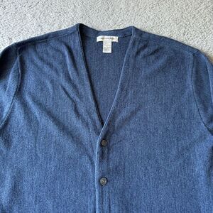 NEW Vintage Cypress Links Sweater Mens Large‎ Blue Cardigan Acrylic Classic 90s